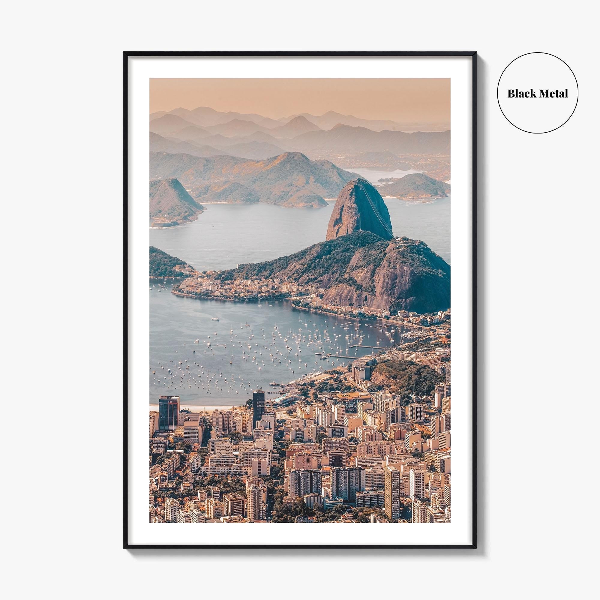 Rio de Janeiro Skyline Fine Art Photo Print, Brazil Wall Poster, Sugarloaf, Botafogo, Corcovado