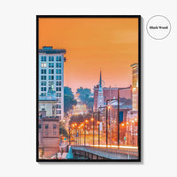Youngstown Skyline Fine Art Photo Print, Ohio, Downtown, USA Wall Decor Poster