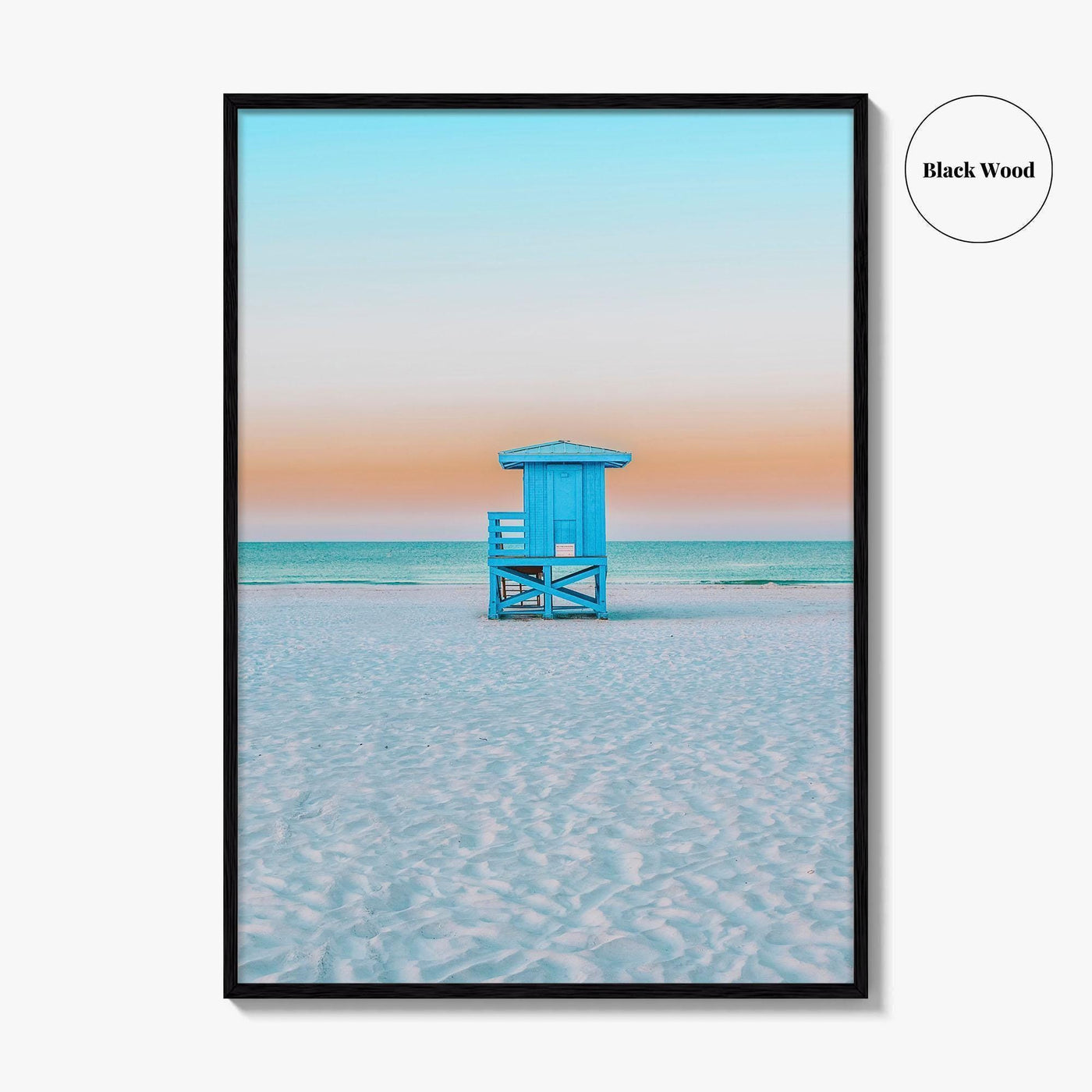 Siesta Key Fine Art Photo Print, Sarasota Florida USA Lifeguard Huts, Wall Decor Poster