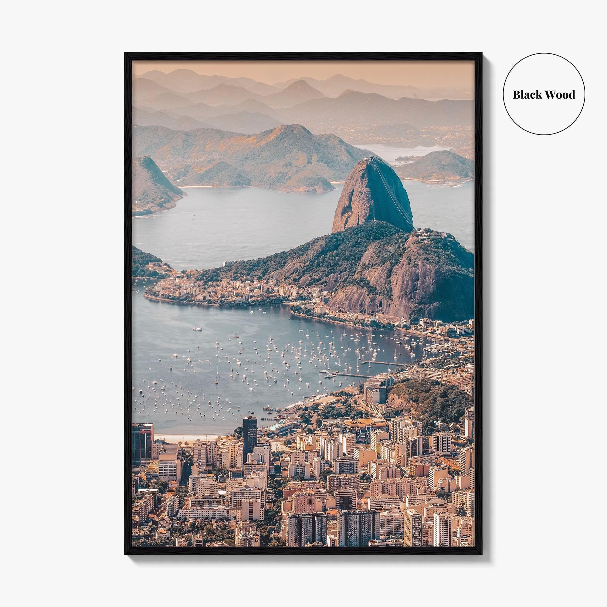 Rio de Janeiro Skyline Fine Art Photo Print, Brazil Wall Poster, Sugarloaf, Botafogo, Corcovado