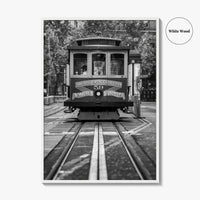 San Francisco Black and White Fine Art Photo Print, Cable Car, California Poster