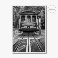 San Francisco Black and White Fine Art Photo Print, Cable Car, California Poster