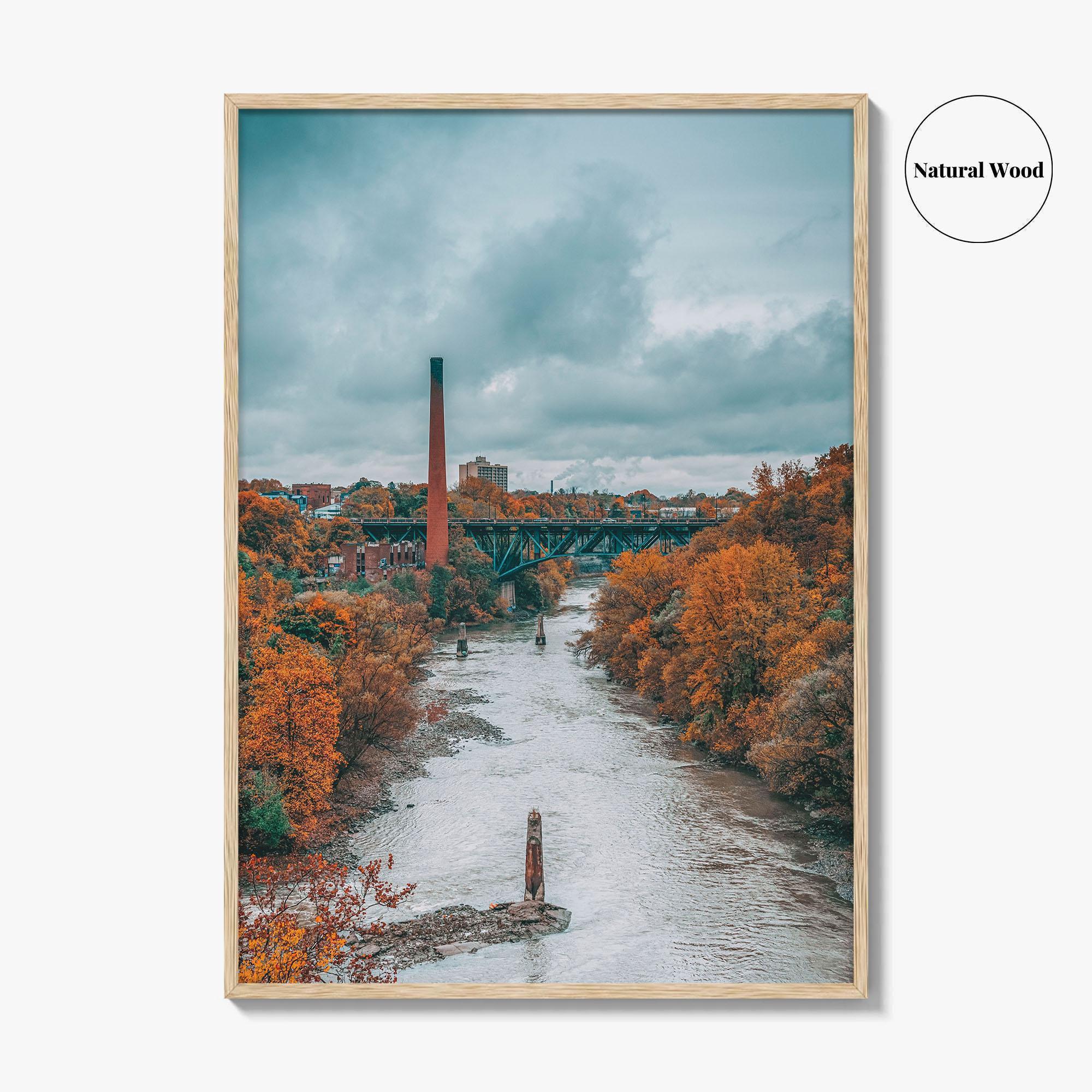 Rochester New York Fine Art Photo Print, Genesee River, Autumn, Wall Poster