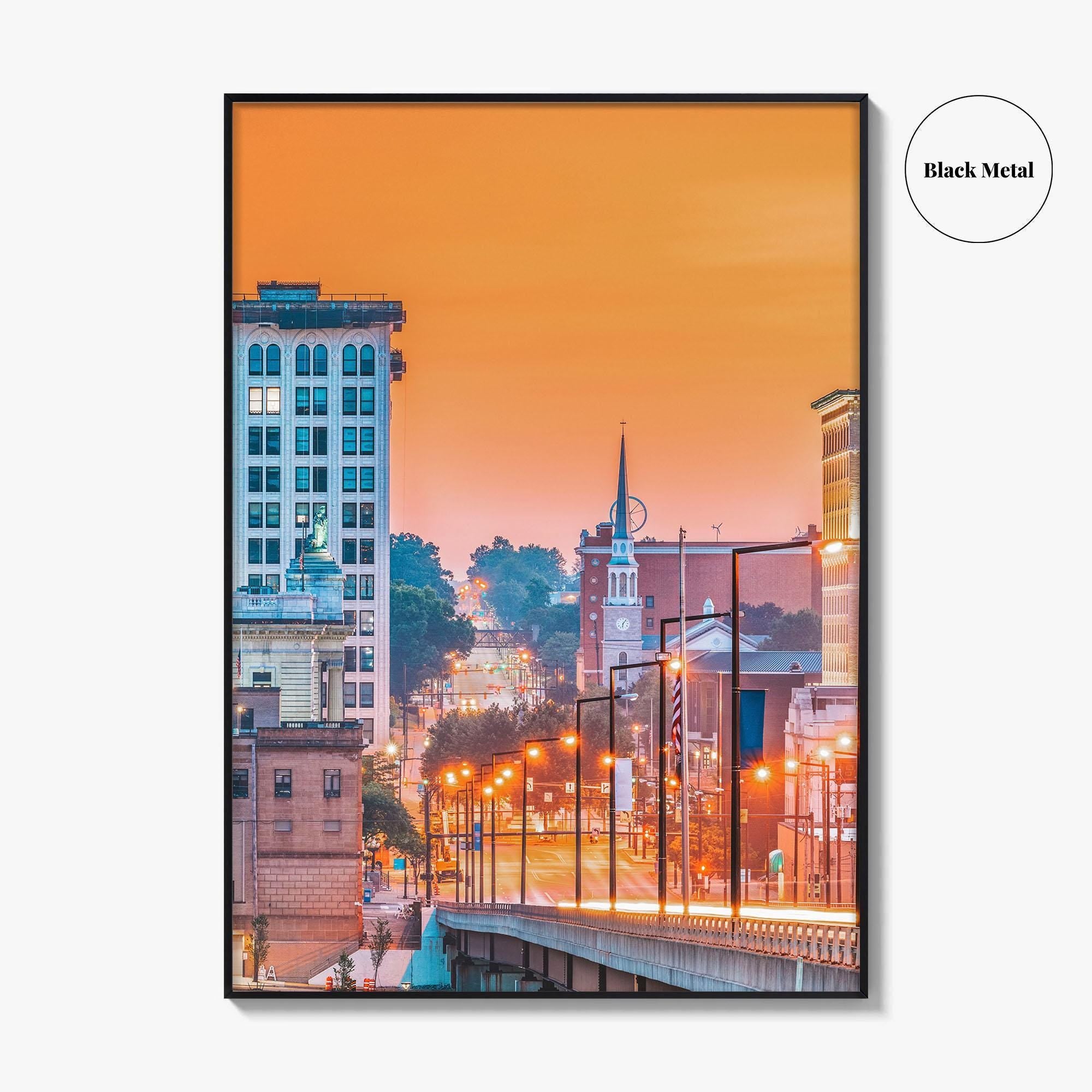 Youngstown Skyline Fine Art Photo Print, Ohio, Downtown, USA Wall Decor Poster