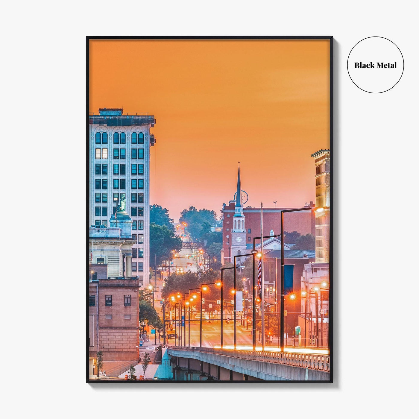 Youngstown Skyline Fine Art Photo Print, Ohio, Downtown, USA Wall Decor Poster