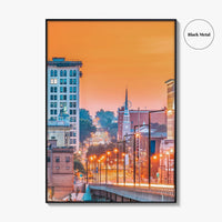 Youngstown Skyline Fine Art Photo Print, Ohio, Downtown, USA Wall Decor Poster