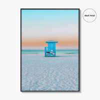 Siesta Key Fine Art Photo Print, Sarasota Florida USA Lifeguard Huts, Wall Decor Poster