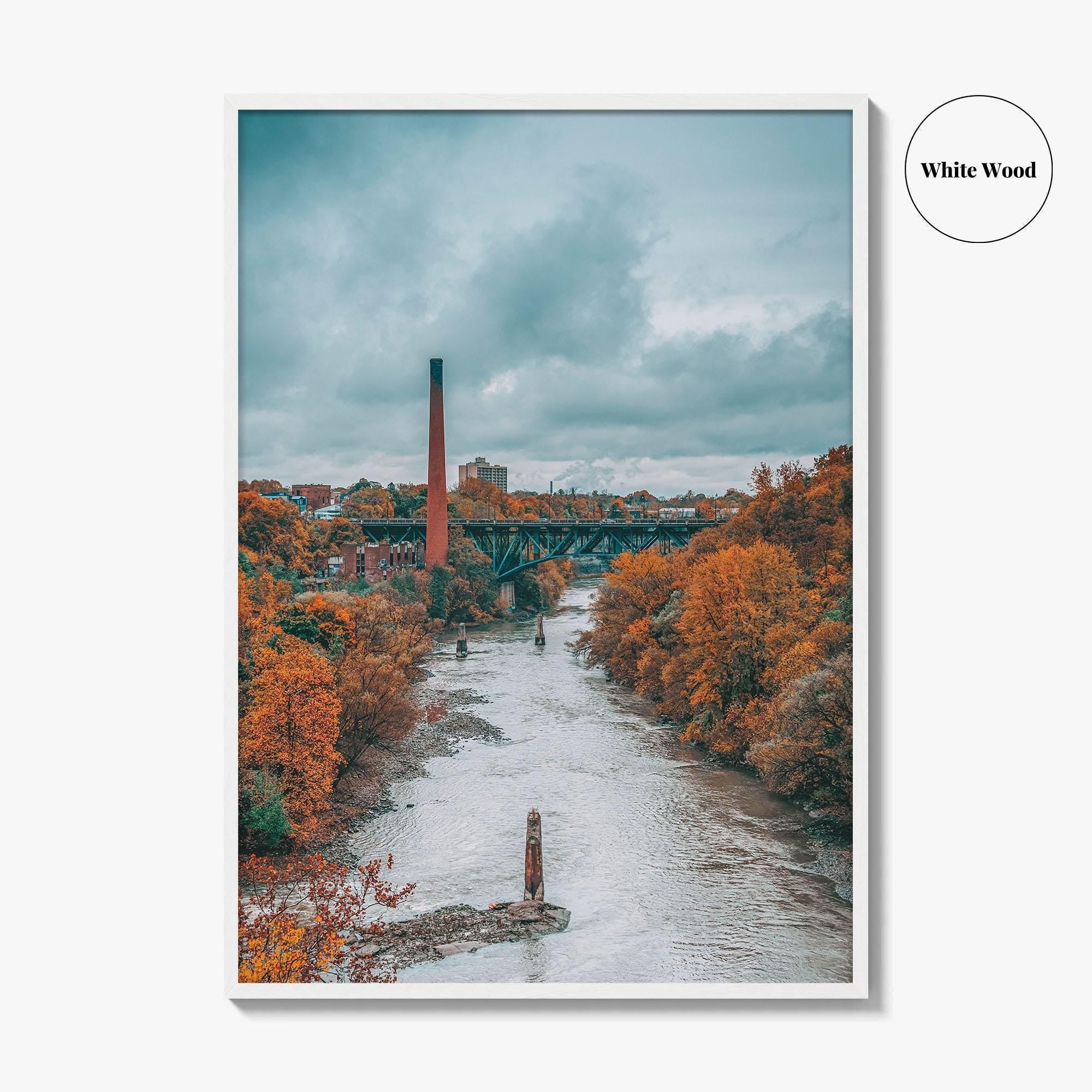 Rochester New York Fine Art Photo Print, Genesee River, Autumn, Wall Poster
