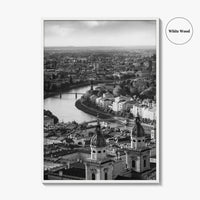 Salzburg Black and White Fine Art Photo Print, Salzach River Austria Poster, Salzburger Land