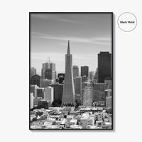 San Francisco Skyline Black and White Fine Art Photo Print, Bay Area California Poster