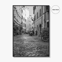 Rome Black and White Fine Art Photo Print, Trastevere Architecture, Lazio Italy Poster