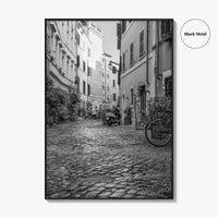 Rome Black and White Fine Art Photo Print, Trastevere Architecture, Lazio Italy Poster