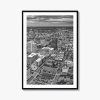 Syracuse Skyline Black and White Fine Art Photo Print, New York City Poster