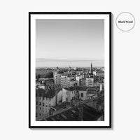 Vieux Lyon Black and White Fine Art Photo Print, Croix-Rousse, France, Wall Decor Poster