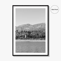 Santa Barbara Black and White Fine Art Photo Print, California Coastline, Stearns Wharf, USA