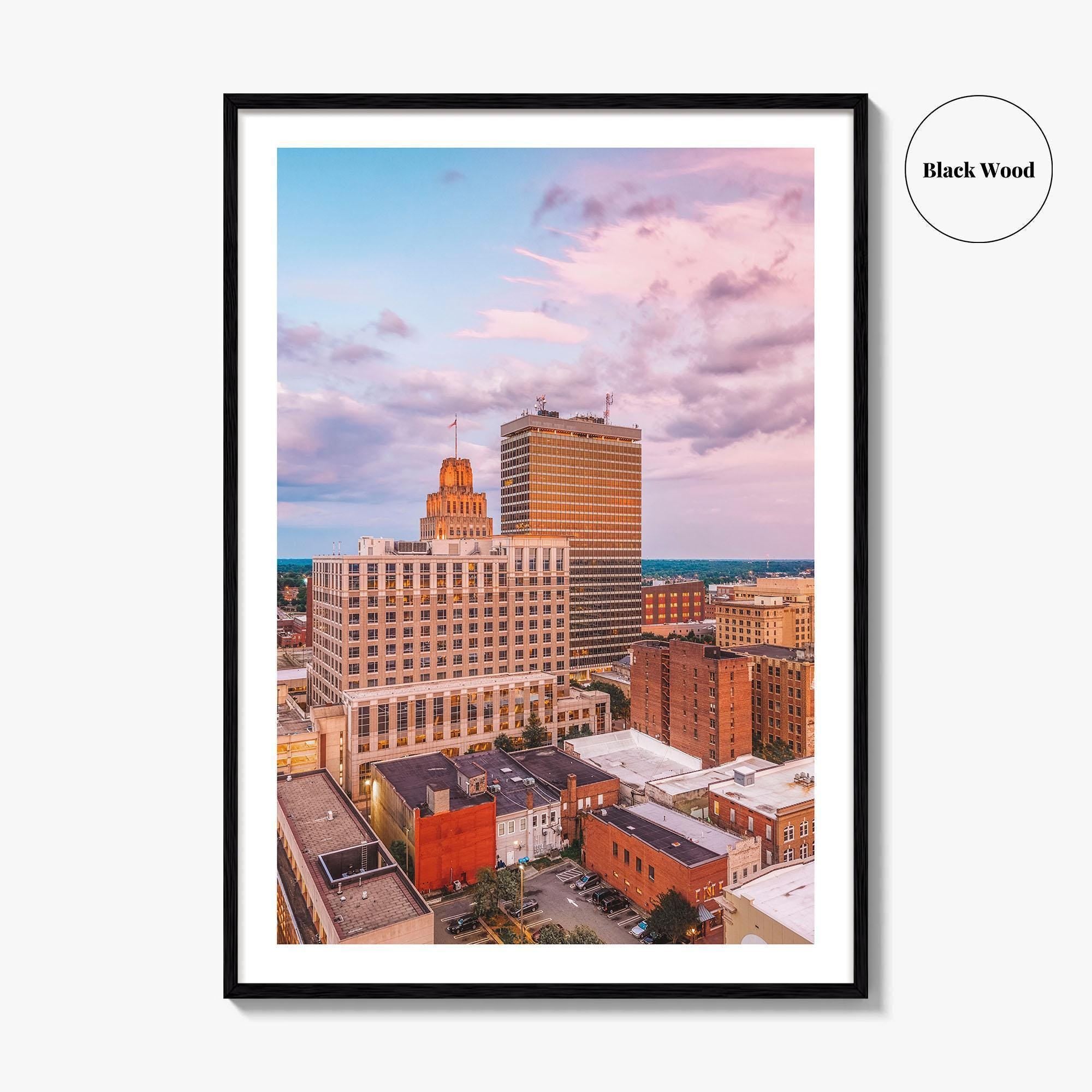Winston-Salem Skyline Fine Art Photo Print, Wall Art Poster, North Carolina USA