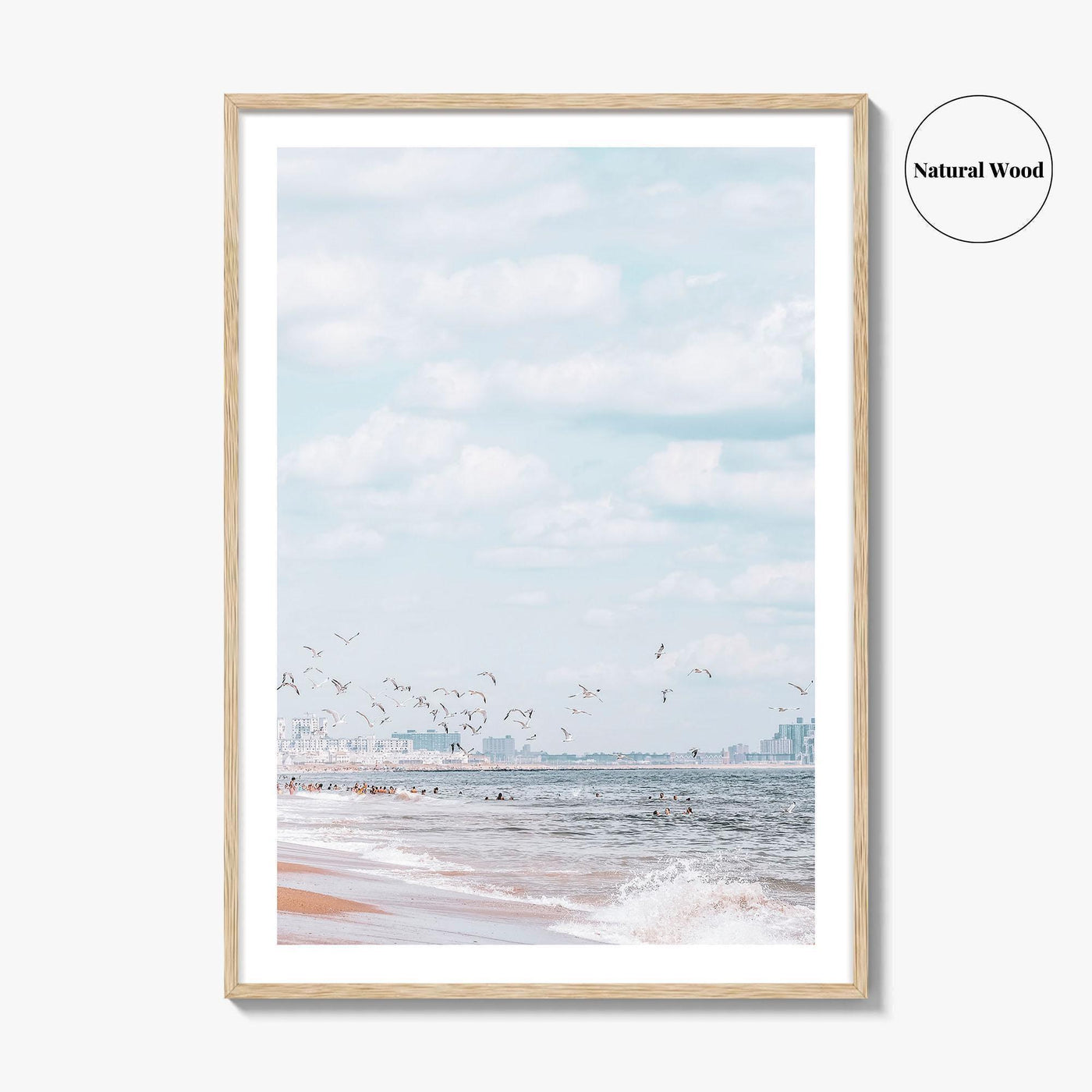 Rockaway Beach Blue Fine Art Photo Print, Queens NYC Ocean Wall Poster