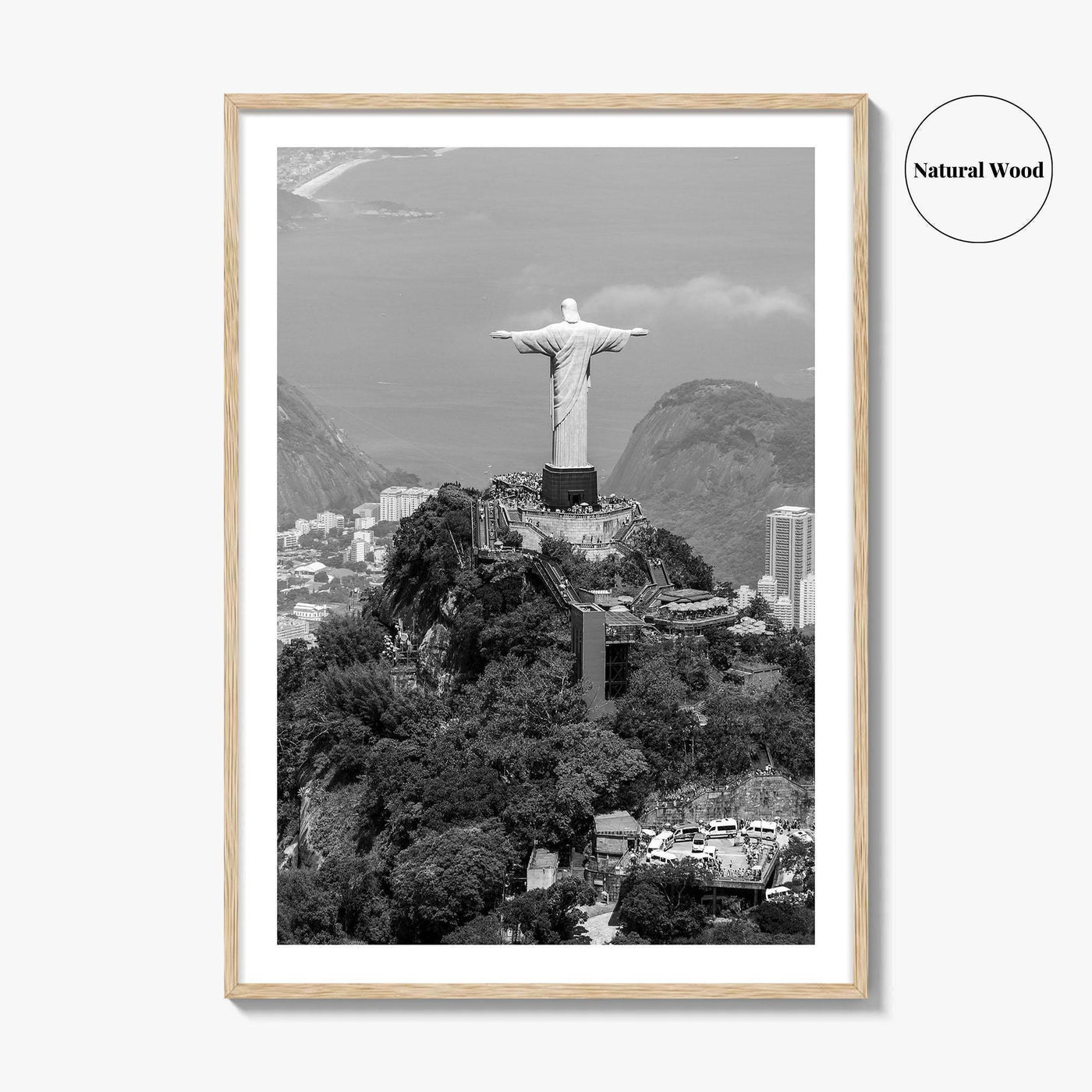 Rio de Janeiro Black and White Fine Art Photo Print, Christ the Redeemer, Brazil Poster