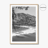 Yelapa Black and White Fine Art Photo Print, Riviera Nayarit, Mexico, Puerto Vallarta Poster