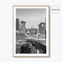 Youngstown Skyline Black and White Fine Art Photo Print, Downtown Ohio Poster