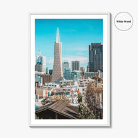 San Francisco Skyline Fine Art Photo Print, Telegraph Hill, Pioneer Park, California Poster