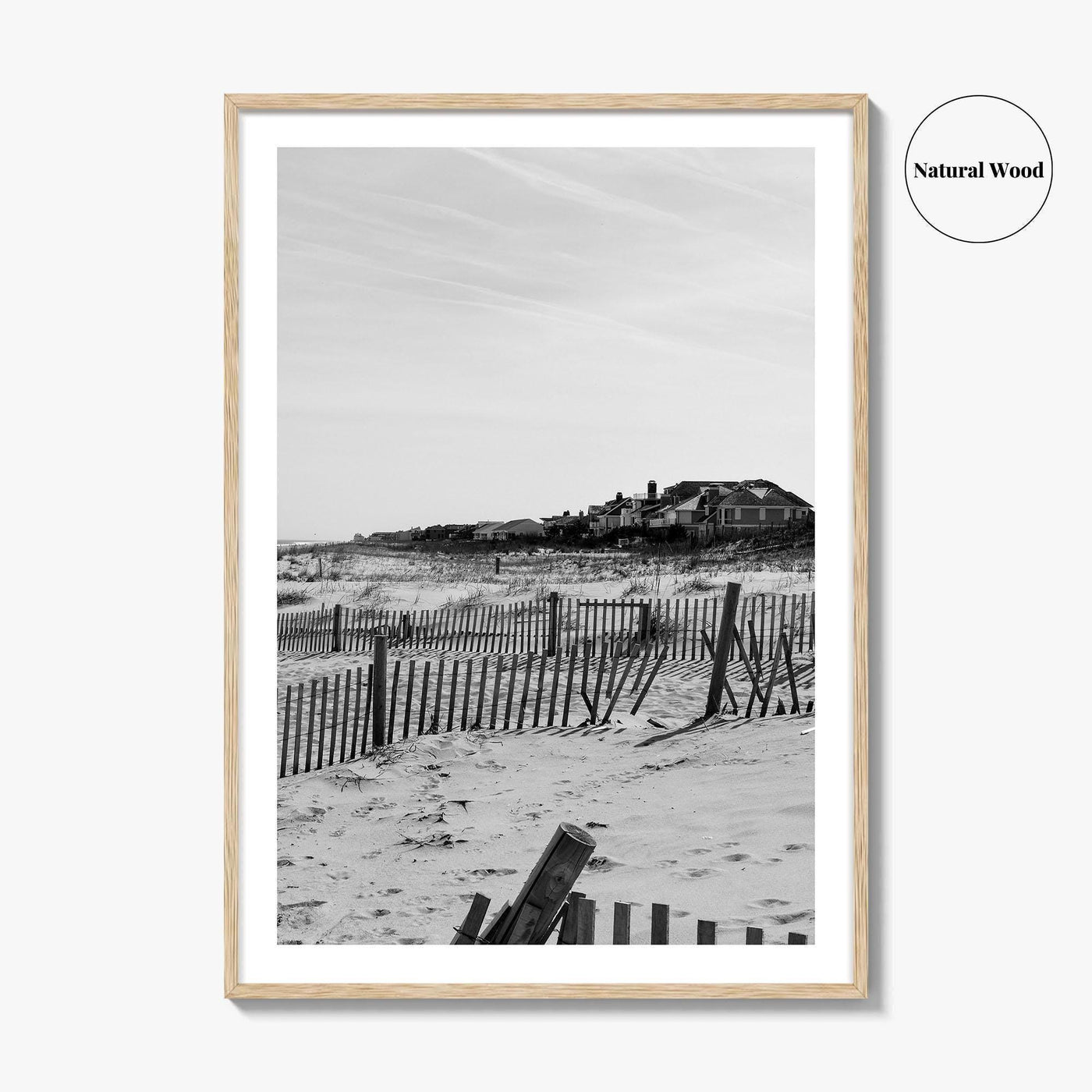 Rehoboth Beach Black and White Fine Art Photo Print, Delaware USA Wall Decor Poster