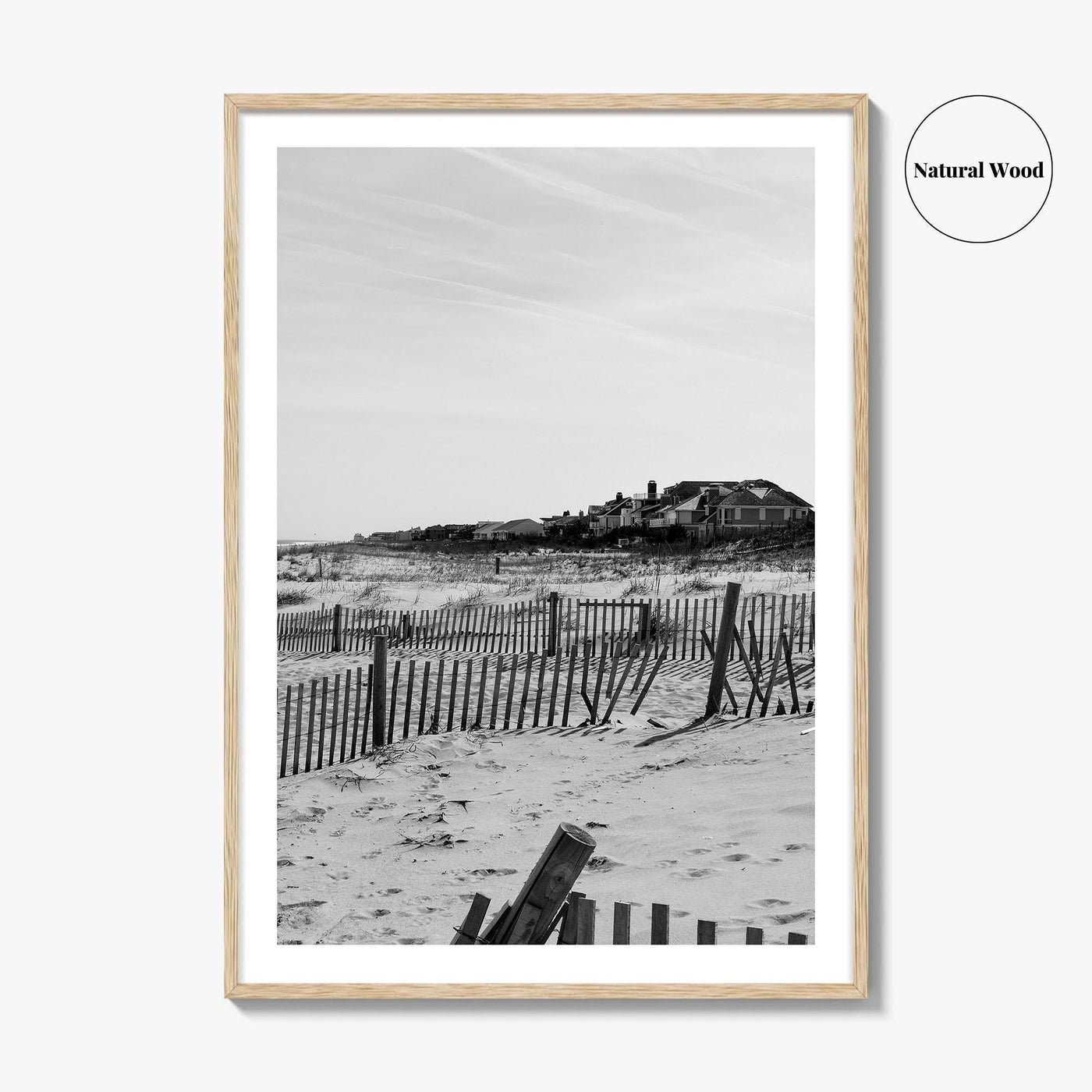 Rehoboth Beach Black and White Fine Art Photo Print, Delaware USA Wall Decor Poster