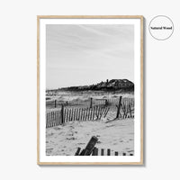 Rehoboth Beach Black and White Fine Art Photo Print, Delaware USA Wall Decor Poster