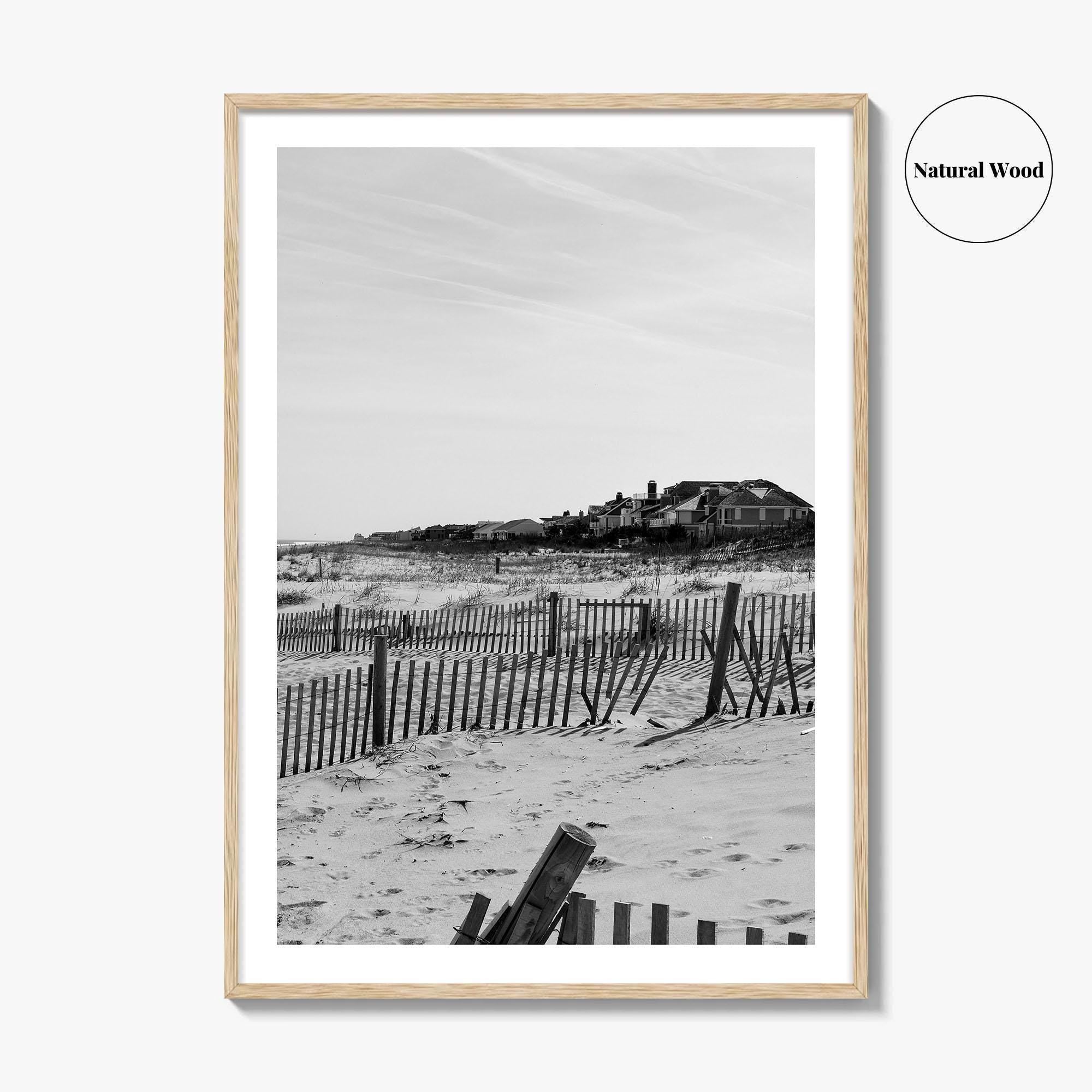 Rehoboth Beach Black and White Fine Art Photo Print, Delaware USA Wall Decor Poster