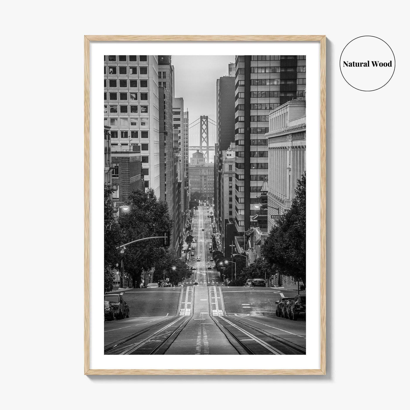 San Francisco Skyline Black and White Fine Art Photo Print, Bay Bridge, California Poster