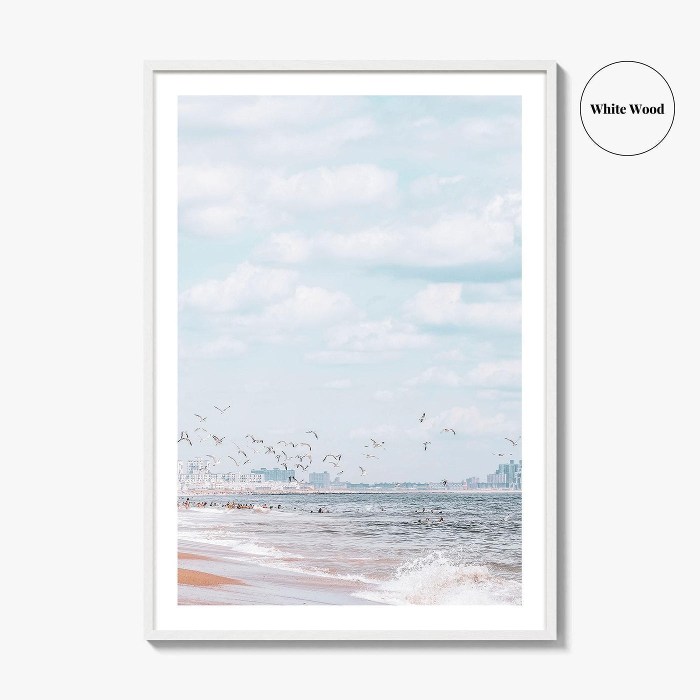 Rockaway Beach Blue Fine Art Photo Print, Queens NYC Ocean Wall Poster