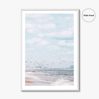 Rockaway Beach Blue Fine Art Photo Print, Queens NYC Ocean Wall Poster