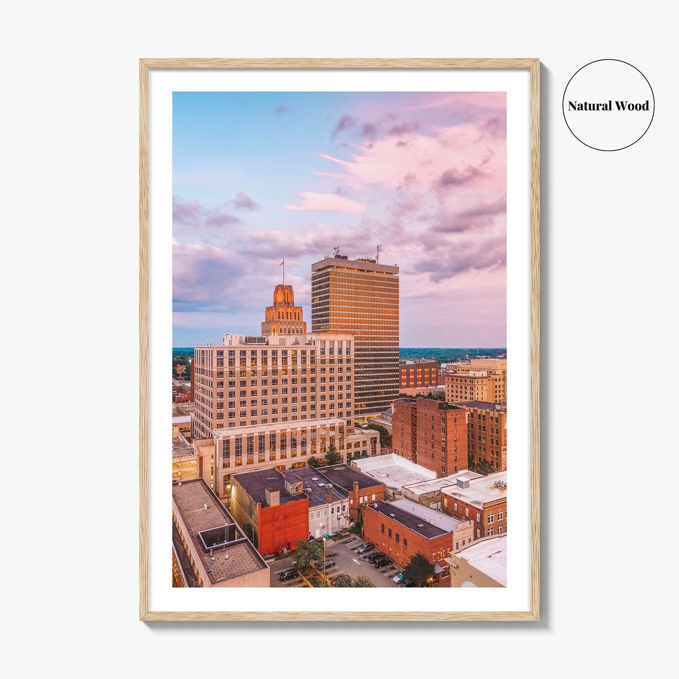 Winston-Salem Skyline Fine Art Photo Print, Wall Art Poster, North Carolina USA