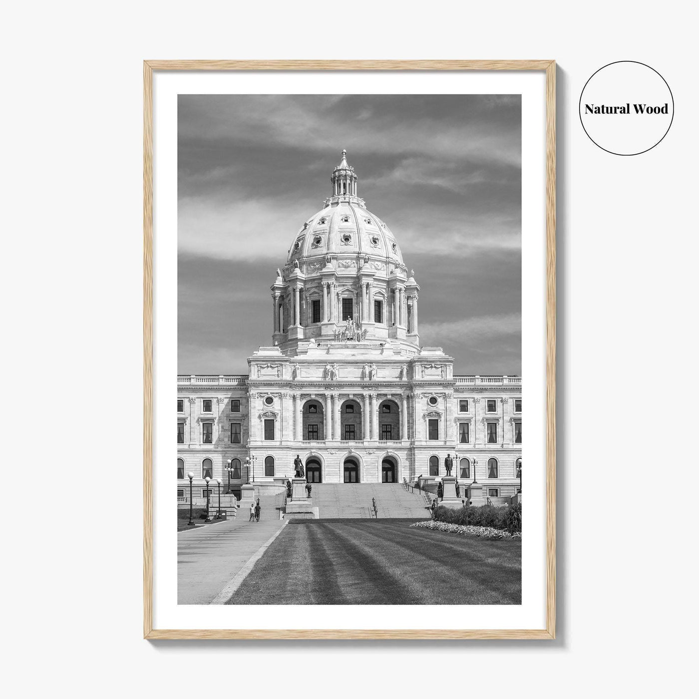St Paul Black and White Fine Art Photo Print, State Capitol, Minnesota Poster