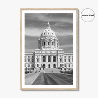 St Paul Black and White Fine Art Photo Print, State Capitol, Minnesota Poster