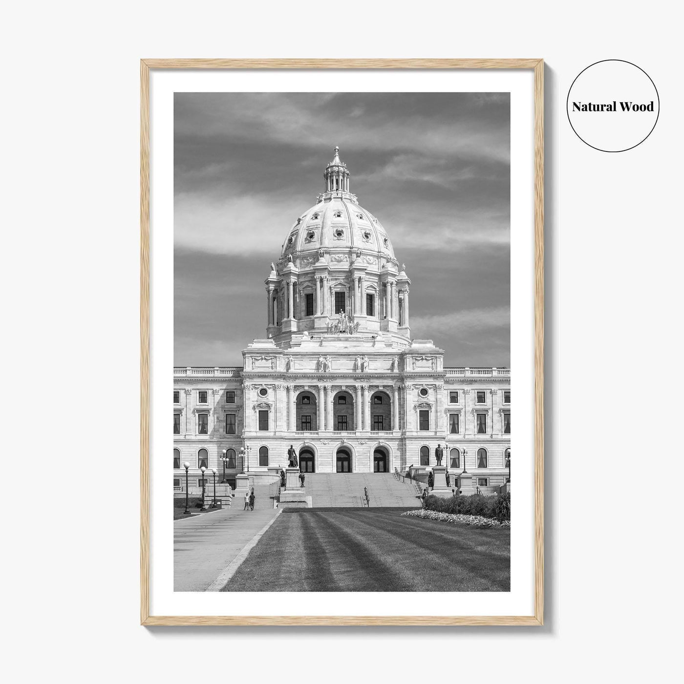 St Paul Black and White Fine Art Photo Print, State Capitol, Minnesota Poster