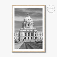 St Paul Black and White Fine Art Photo Print, State Capitol, Minnesota Poster