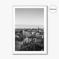 Vieux Lyon Black and White Fine Art Photo Print, Croix-Rousse, France, Wall Decor Poster