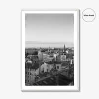 Vieux Lyon Black and White Fine Art Photo Print, Croix-Rousse, France, Wall Decor Poster
