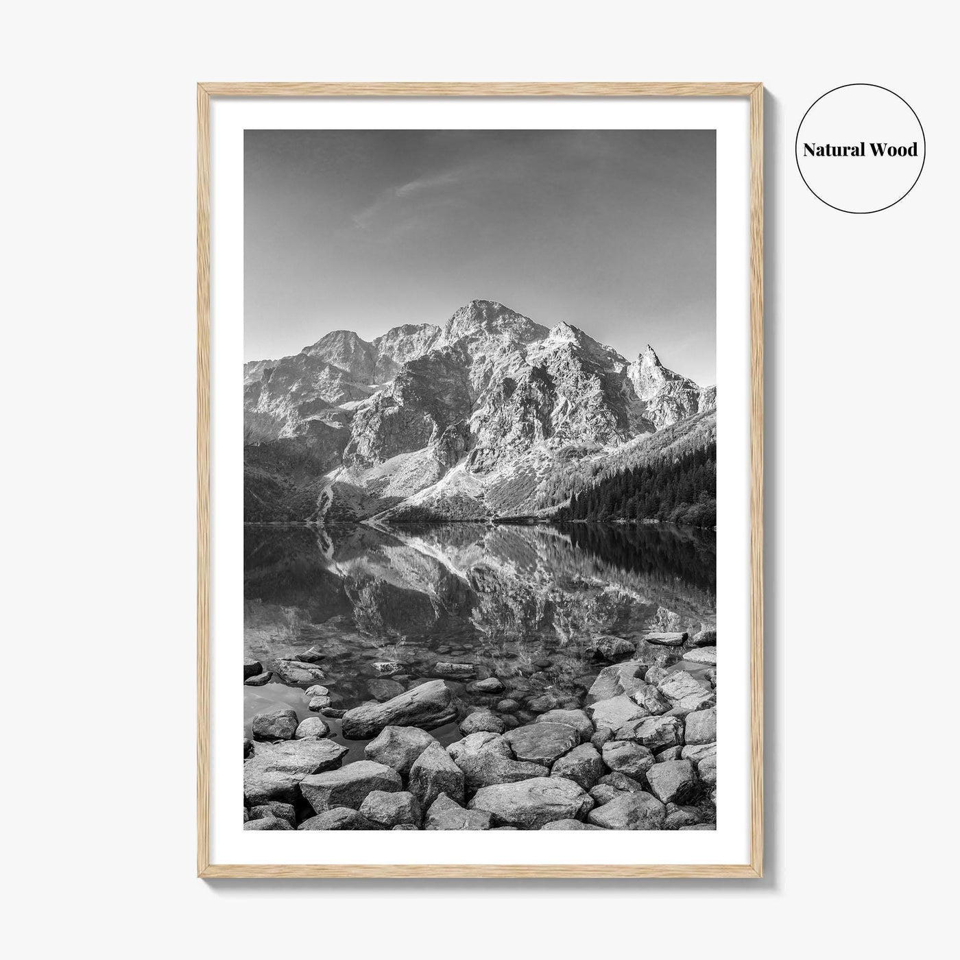 Tatra National Park Black and White Fine Art Photo Print, Morskie Oko, Poland, Zakopane