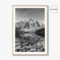 Tatra National Park Black and White Fine Art Photo Print, Morskie Oko, Poland, Zakopane