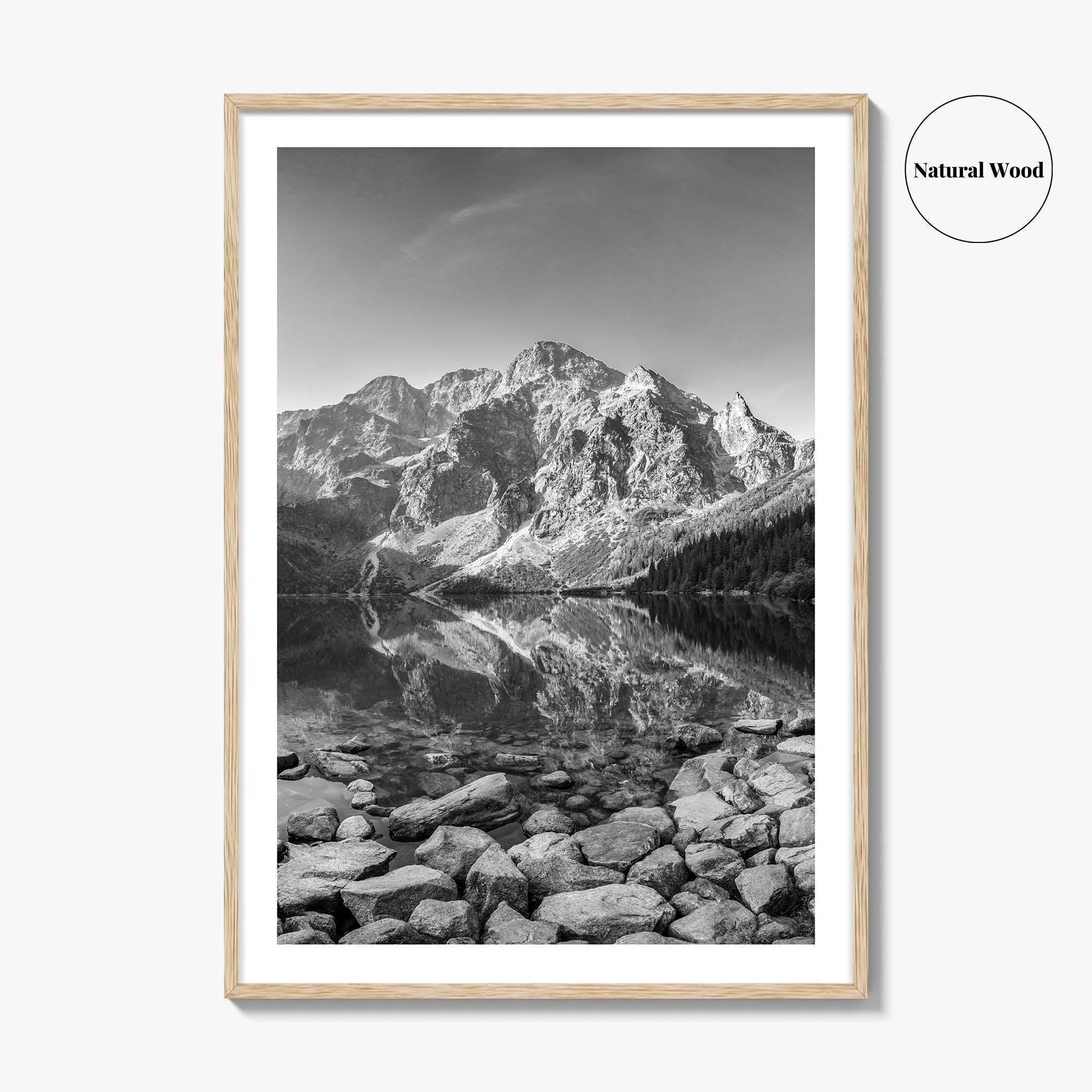 Tatra National Park Black and White Fine Art Photo Print, Morskie Oko, Poland, Zakopane