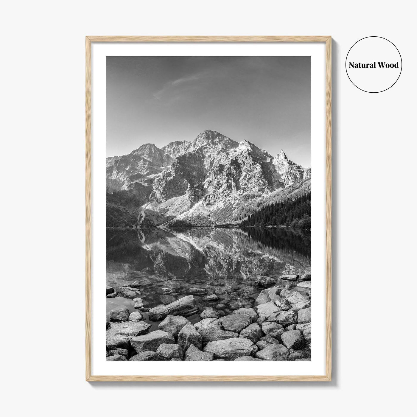 Tatra National Park Black and White Fine Art Photo Print, Morskie Oko, Poland, Zakopane