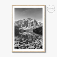 Tatra National Park Black and White Fine Art Photo Print, Morskie Oko, Poland, Zakopane