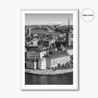 Stockholm Skyline Black and White Fine Art Photo Print, Gamla Stan, Sweden Poster