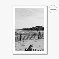 Rehoboth Beach Black and White Fine Art Photo Print, Delaware USA Wall Decor Poster