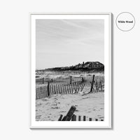 Rehoboth Beach Black and White Fine Art Photo Print, Delaware USA Wall Decor Poster