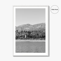 Santa Barbara Black and White Fine Art Photo Print, California Coastline, Stearns Wharf, USA