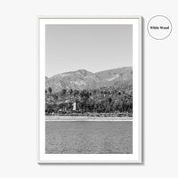 Santa Barbara Black and White Fine Art Photo Print, California Coastline, Stearns Wharf, USA