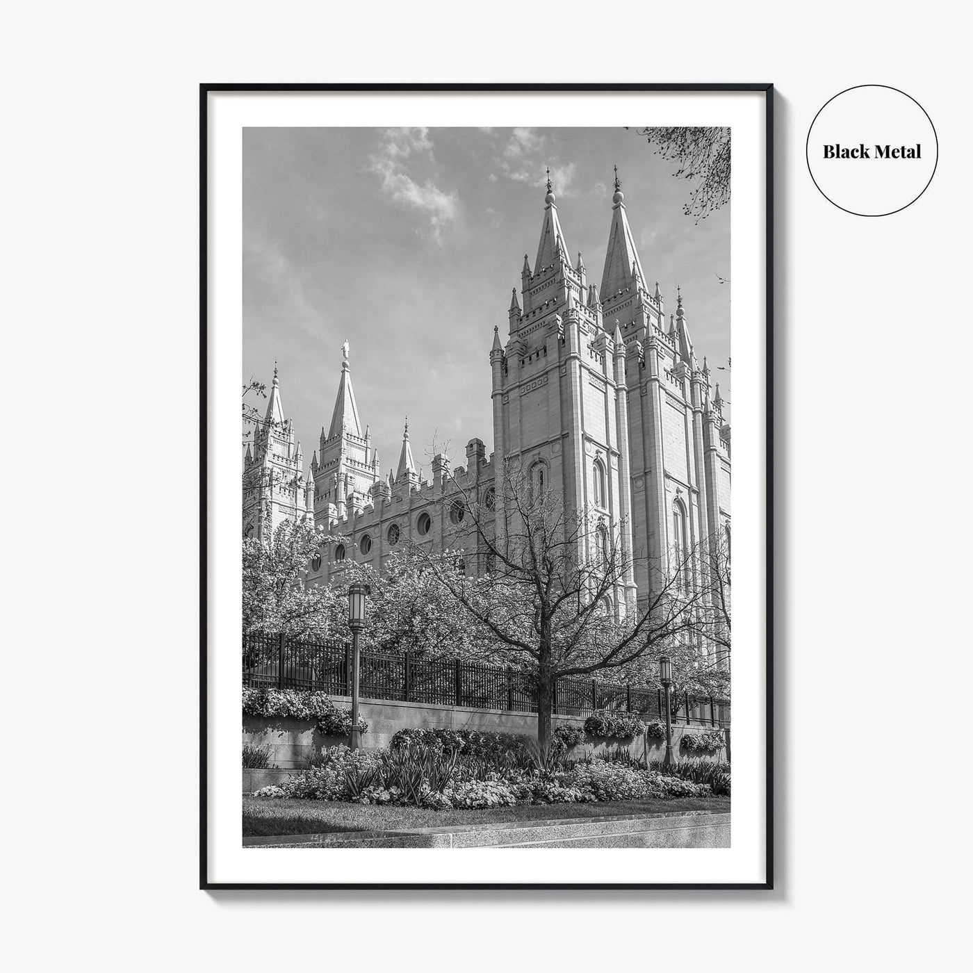 Salt Lake City Black and White Fine Art Photo Print, Utah Poster
